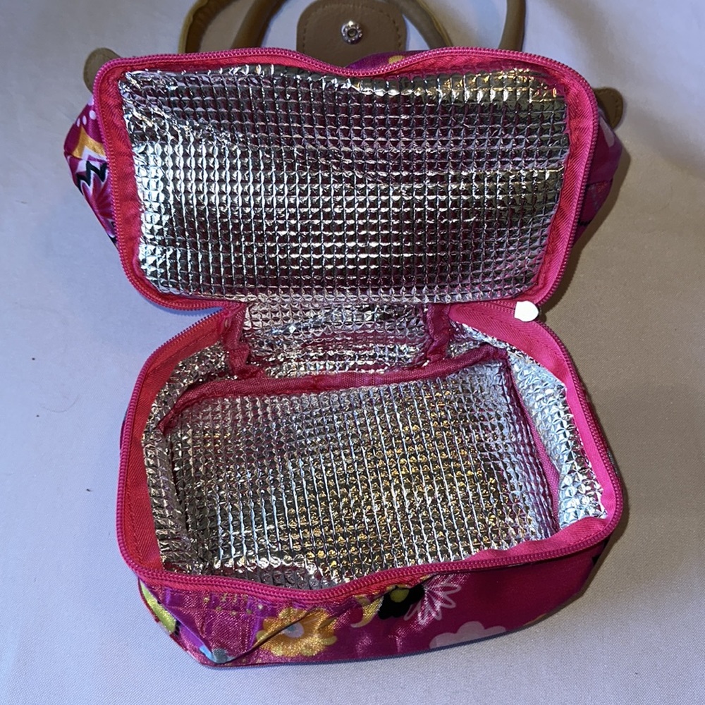 Hot pink floral Lunch bag - Picture 3 of 4